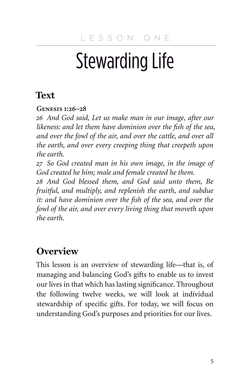 Stewarding Life Teaching Assets