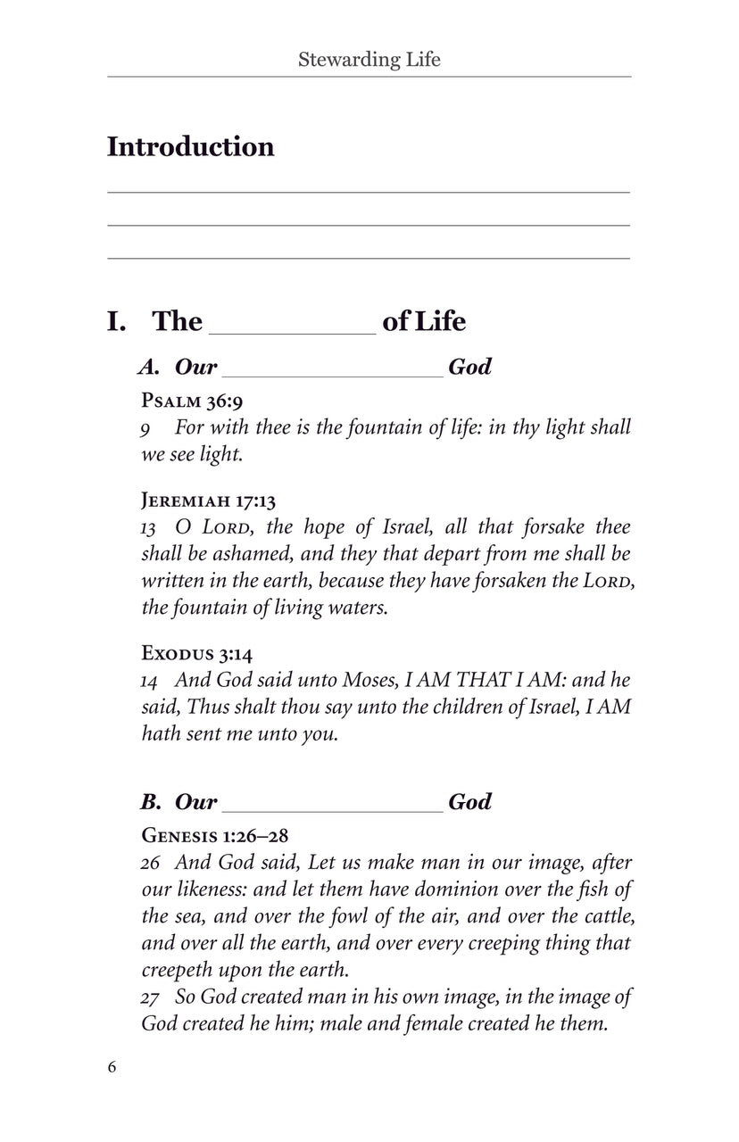 Stewarding Life Teaching Assets