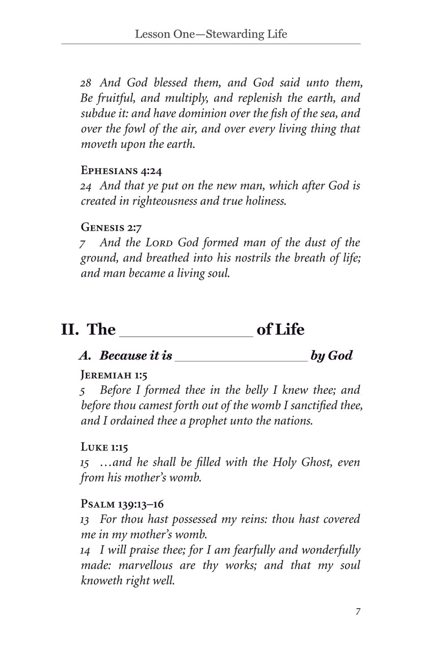 Stewarding Life Teaching Assets