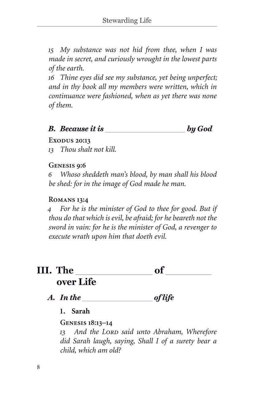 Stewarding Life Teaching Assets