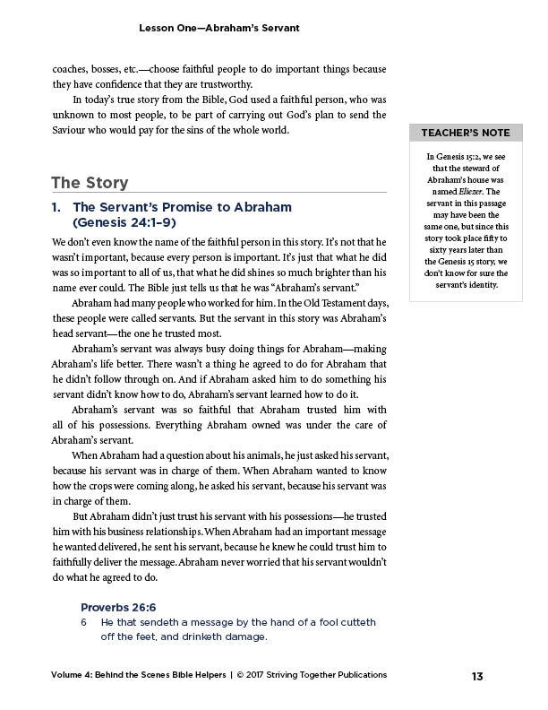 Stories of Grace: Behind the Scenes Characters Teacher Edition Download