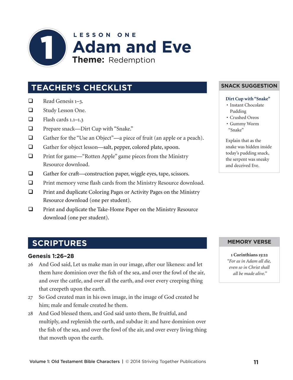 Stories of Grace Vol 1: Old Testament Bible Characters Teacher Edition