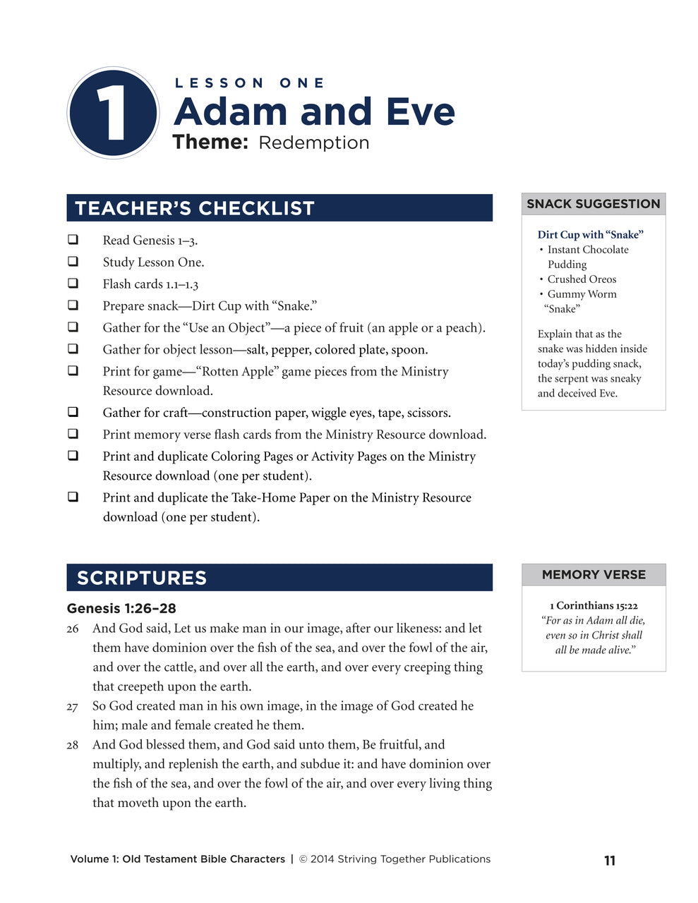 Stories of Grace, Vol 1: Old Testament Bible Characters Teacher Edition