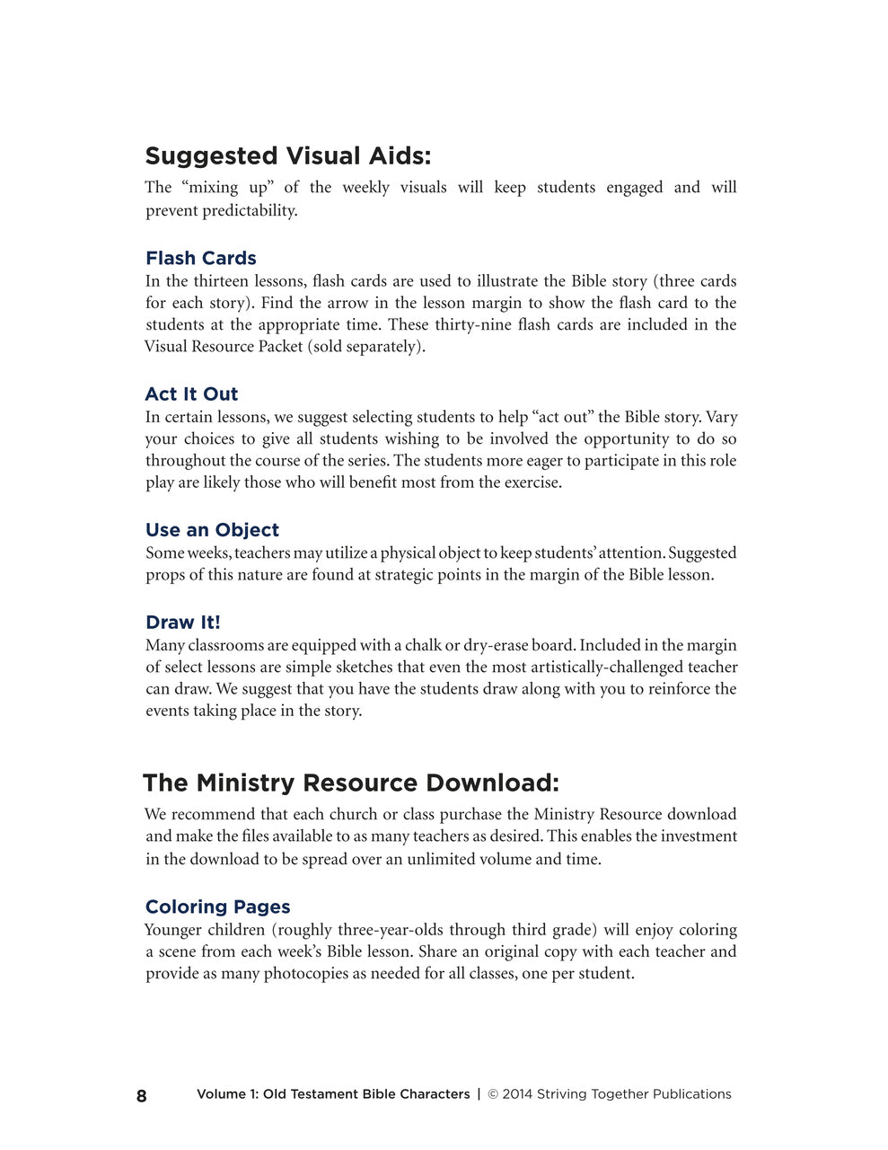 Stories of Grace Vol 1: Old Testament Bible Characters Teacher Edition