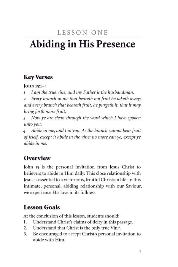 Abiding in Christ Teacher Edition Download