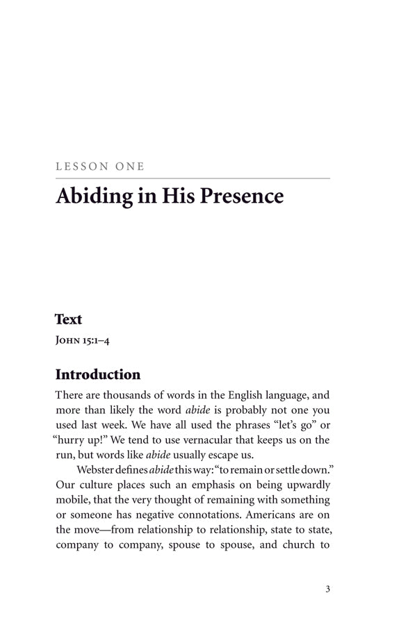 Abiding in Christ Teacher Edition Download