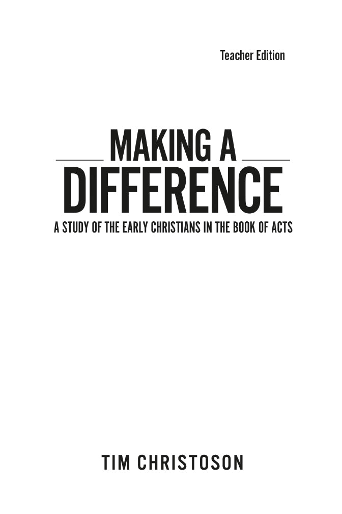 Making a Difference Teacher Edition Download
