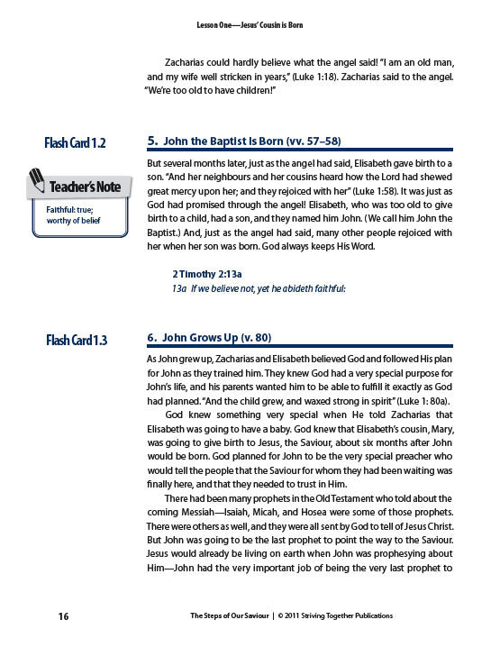 The Life of Christ: Steps of Our Saviour Teacher Edition