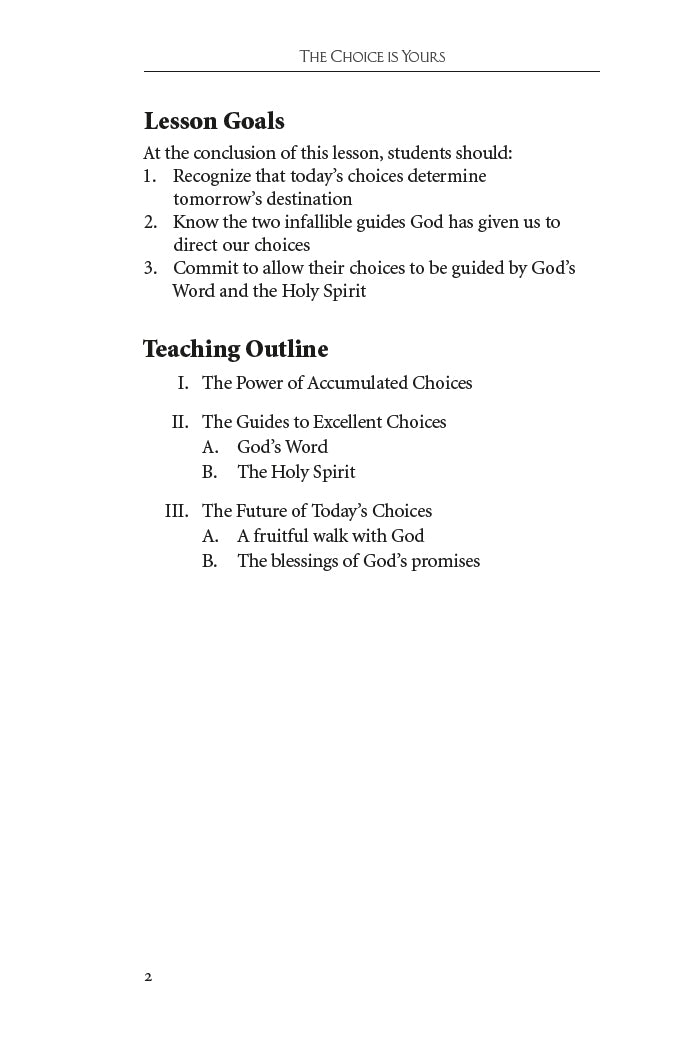 The Choice is Yours Teacher Edition