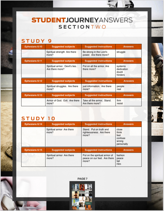 Student Journey Becoming A Student Disciple - Answer Key