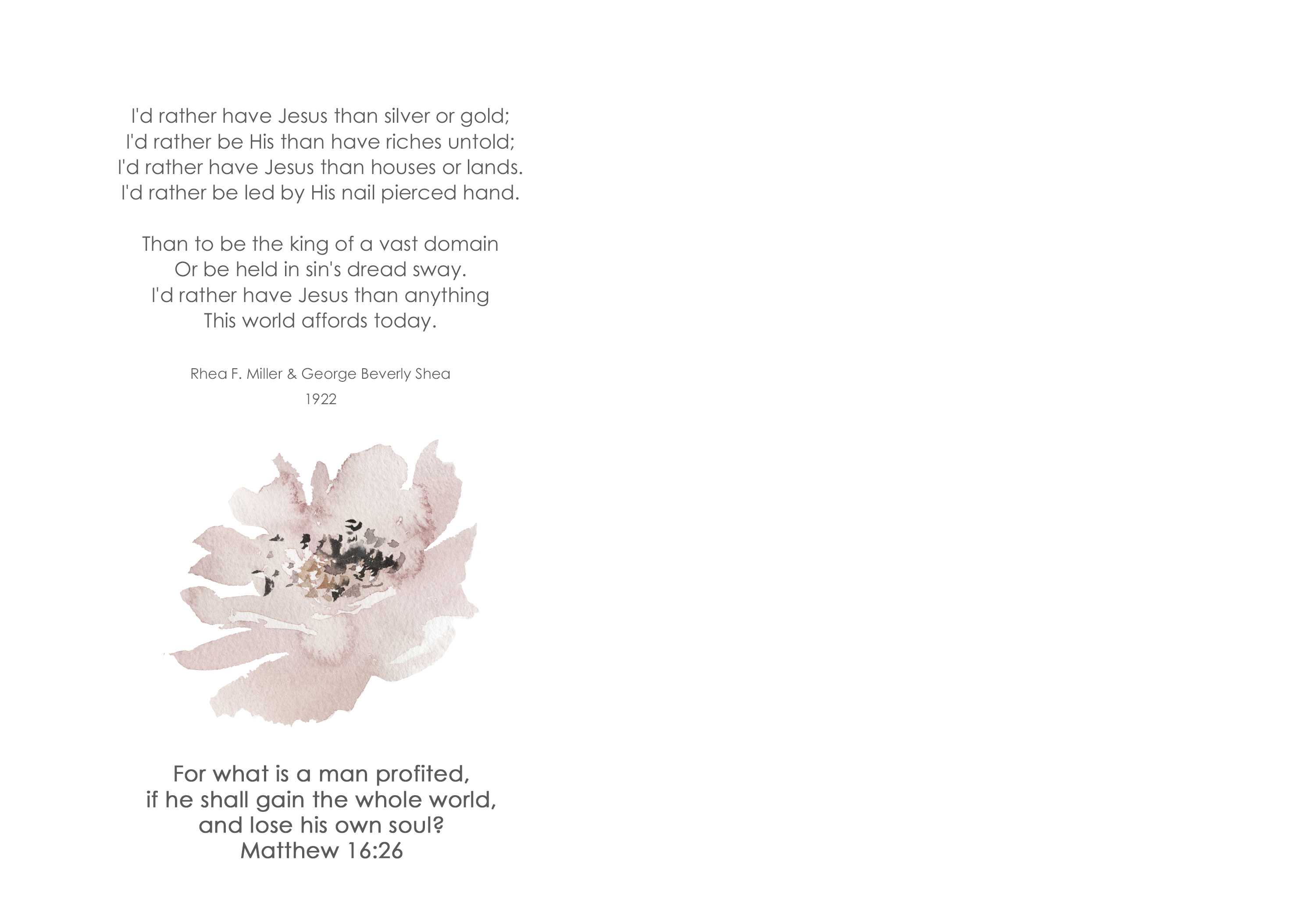 Hymn Series—Floral Greeting Cards
