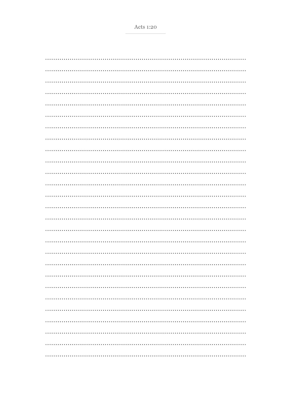 Acts - New Testament Bible Journal