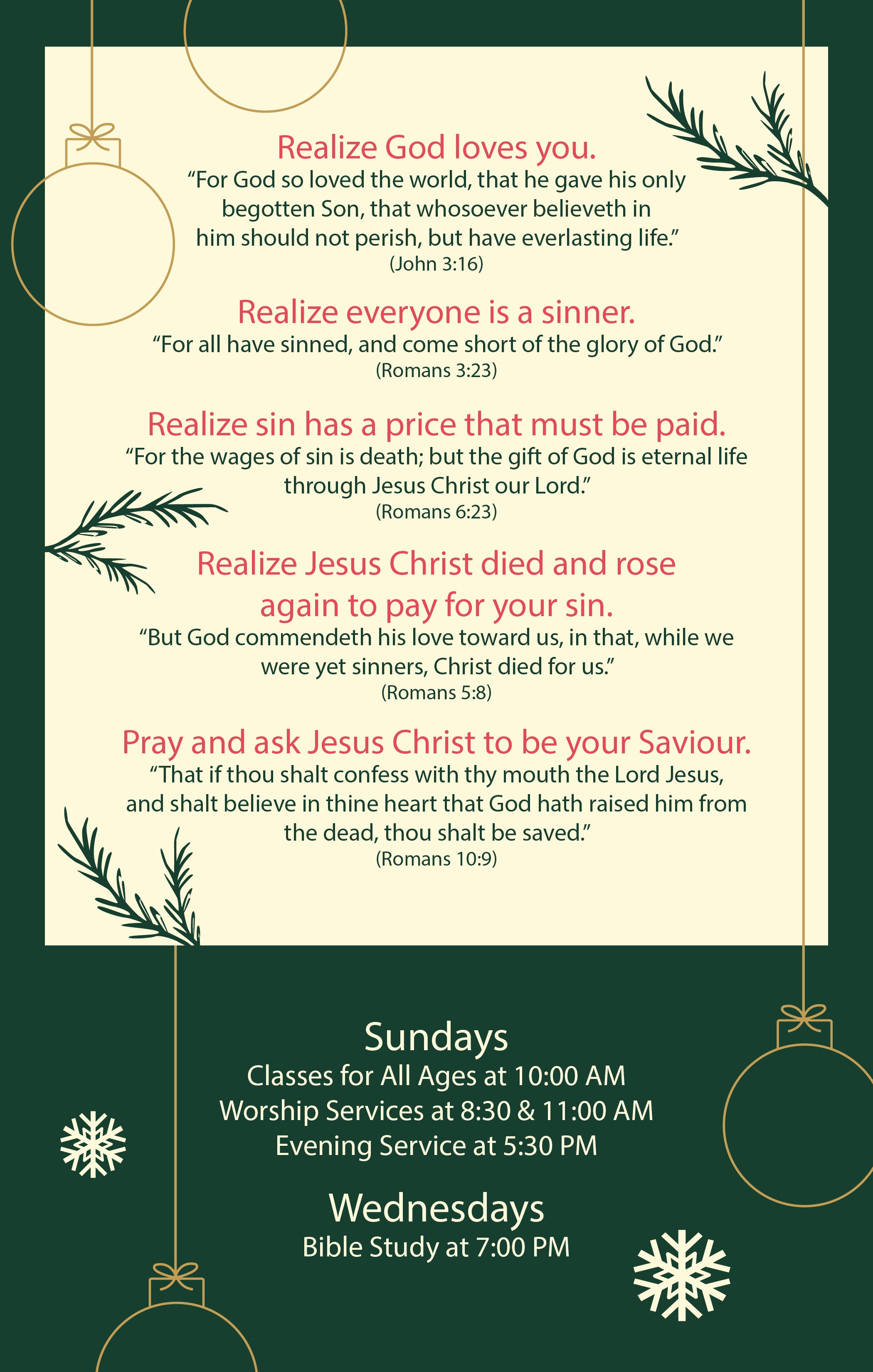 Be Our Guest—Christmas Outreach Card