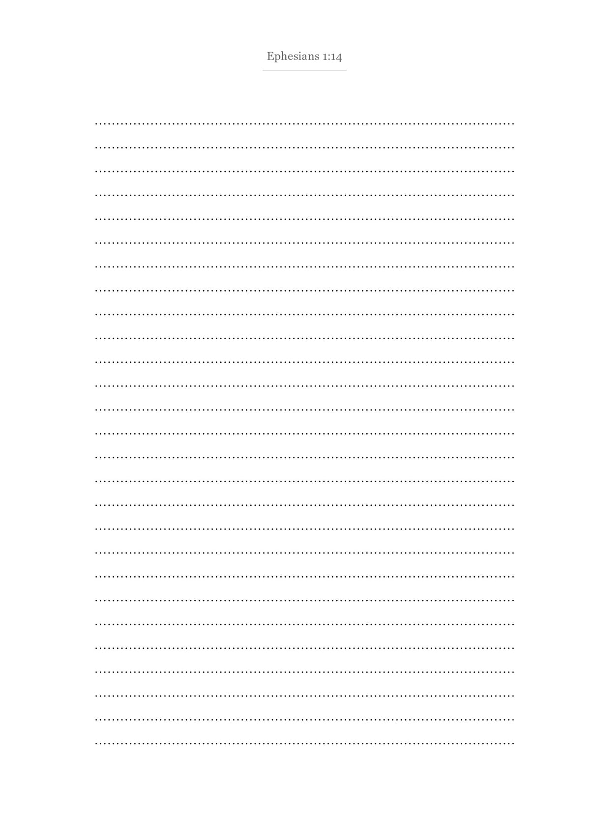 Ephesians - New Testament Bible Journal