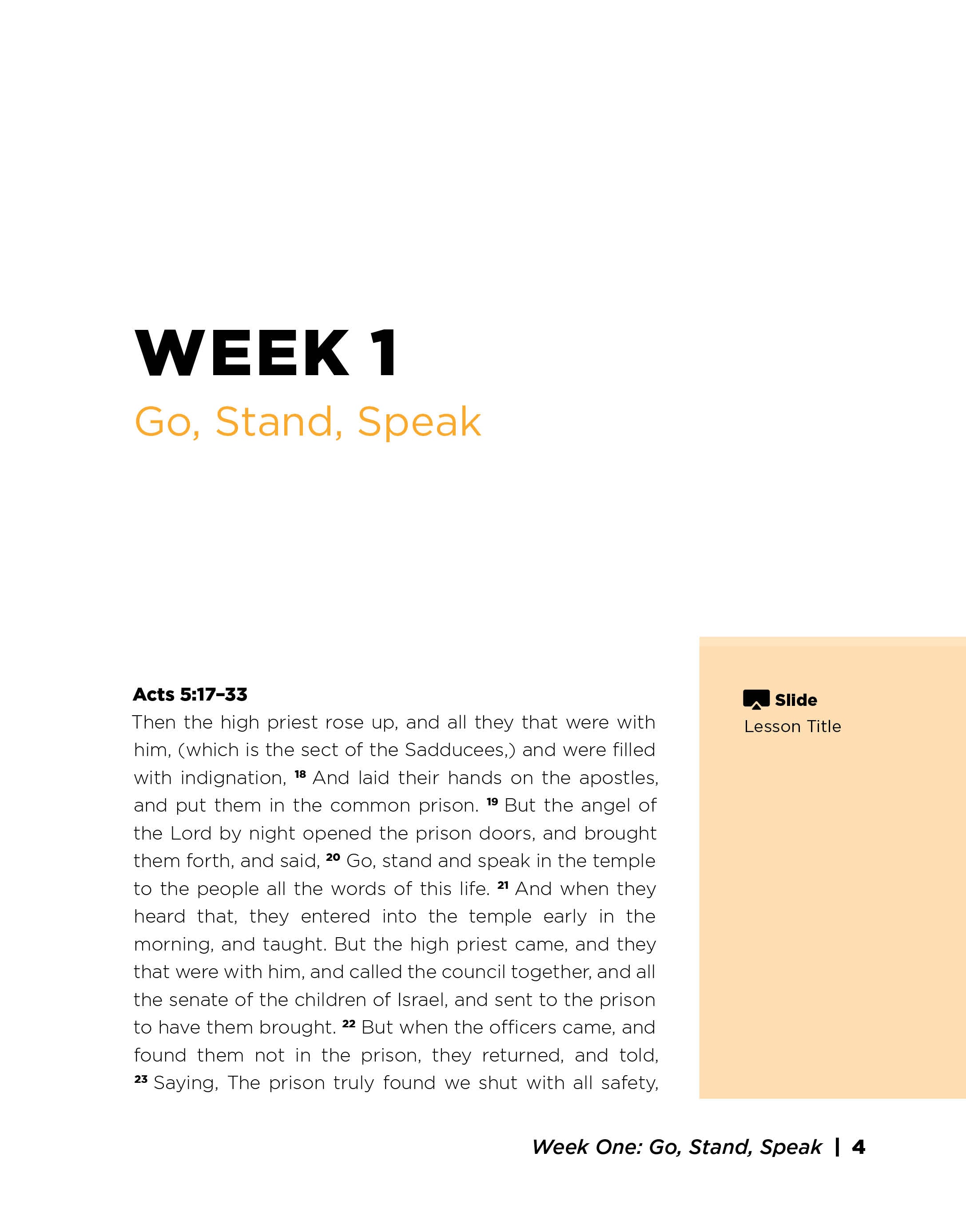 Go, Stand, Speak Leader Guide