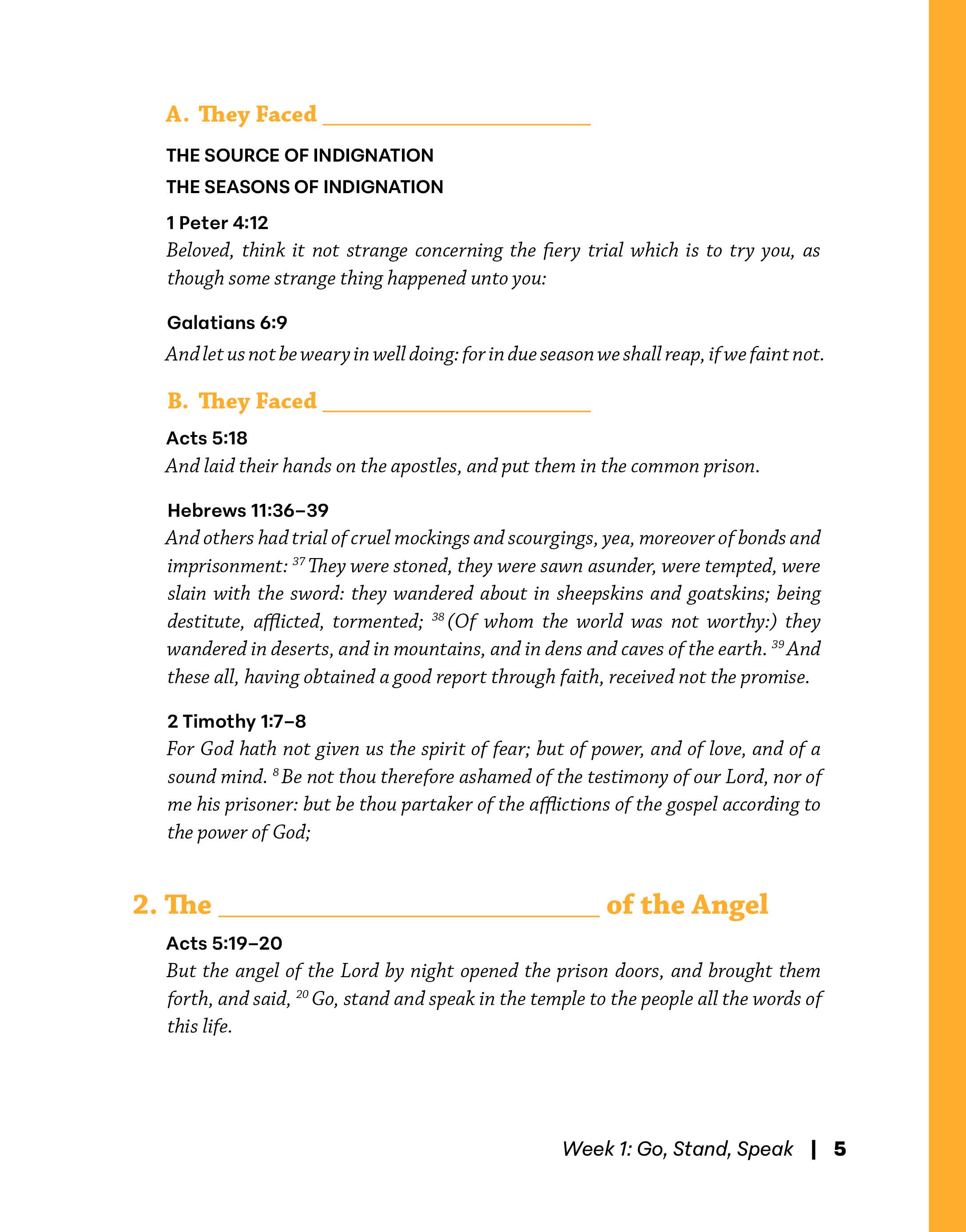 Go, Stand, Speak Study Guide