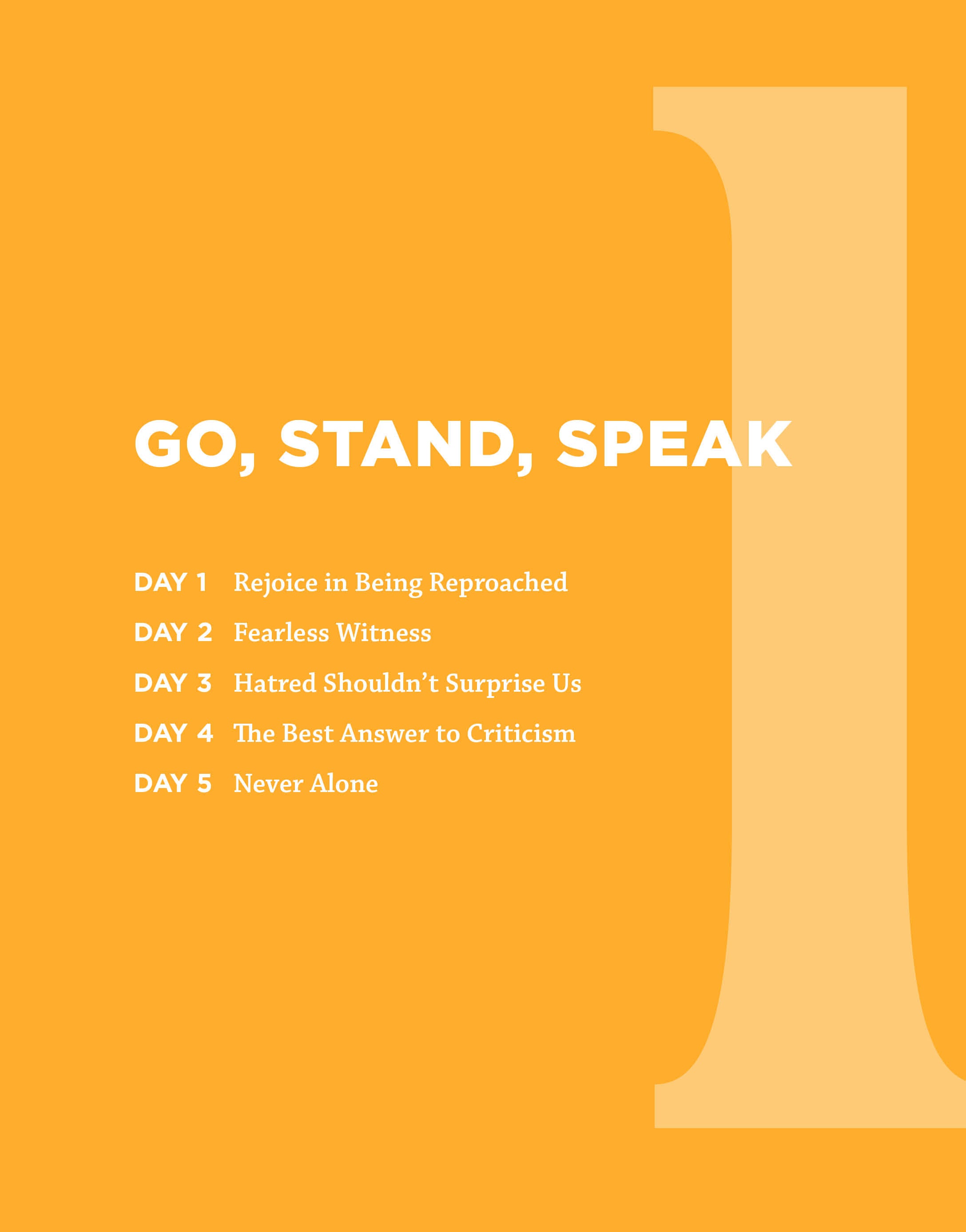Go, Stand, Speak Study Guide