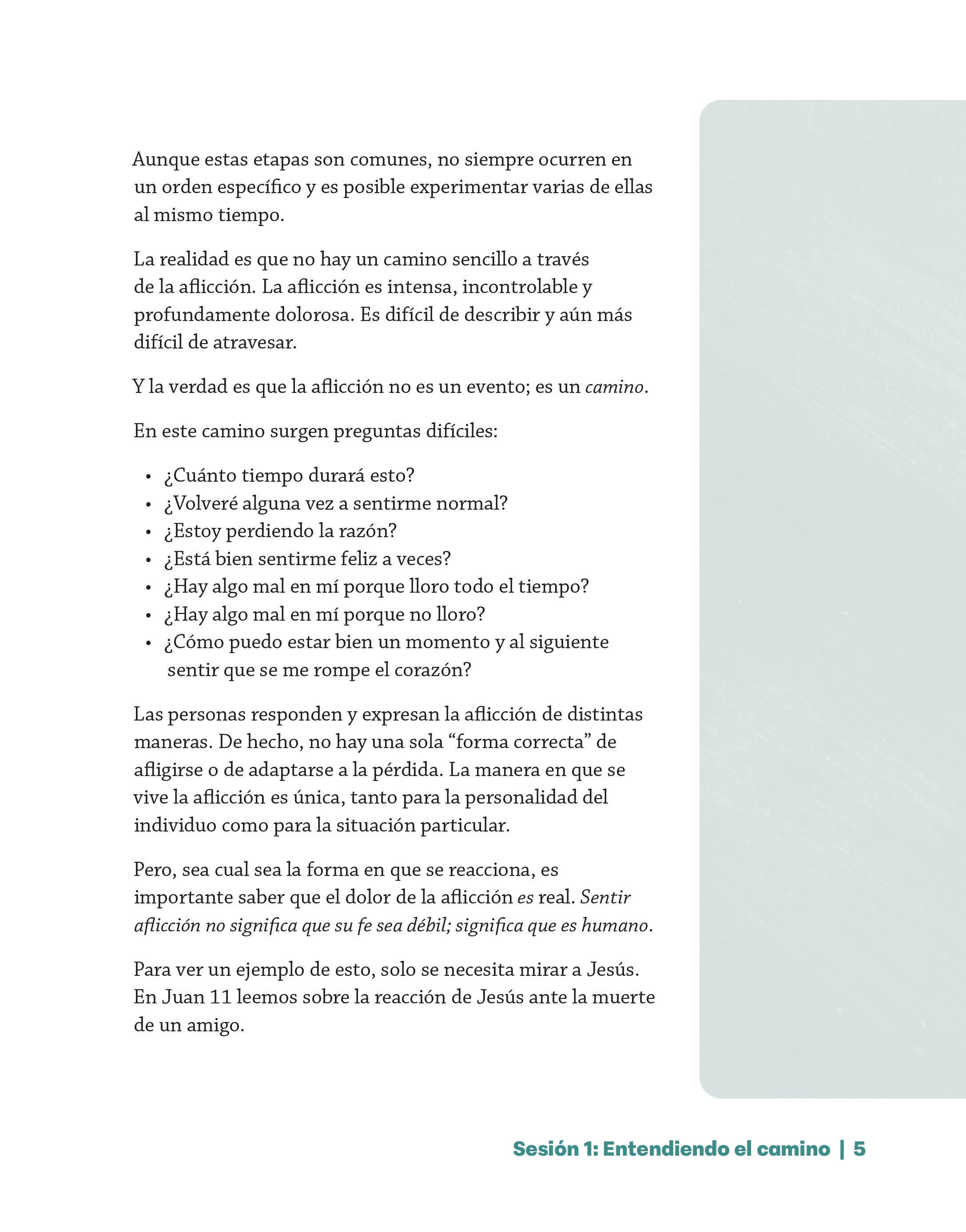 Creciendo a través de la aflicción: Cómo continuar en Cristo - guía del líder (Growing Through Grief LG - Spanish)