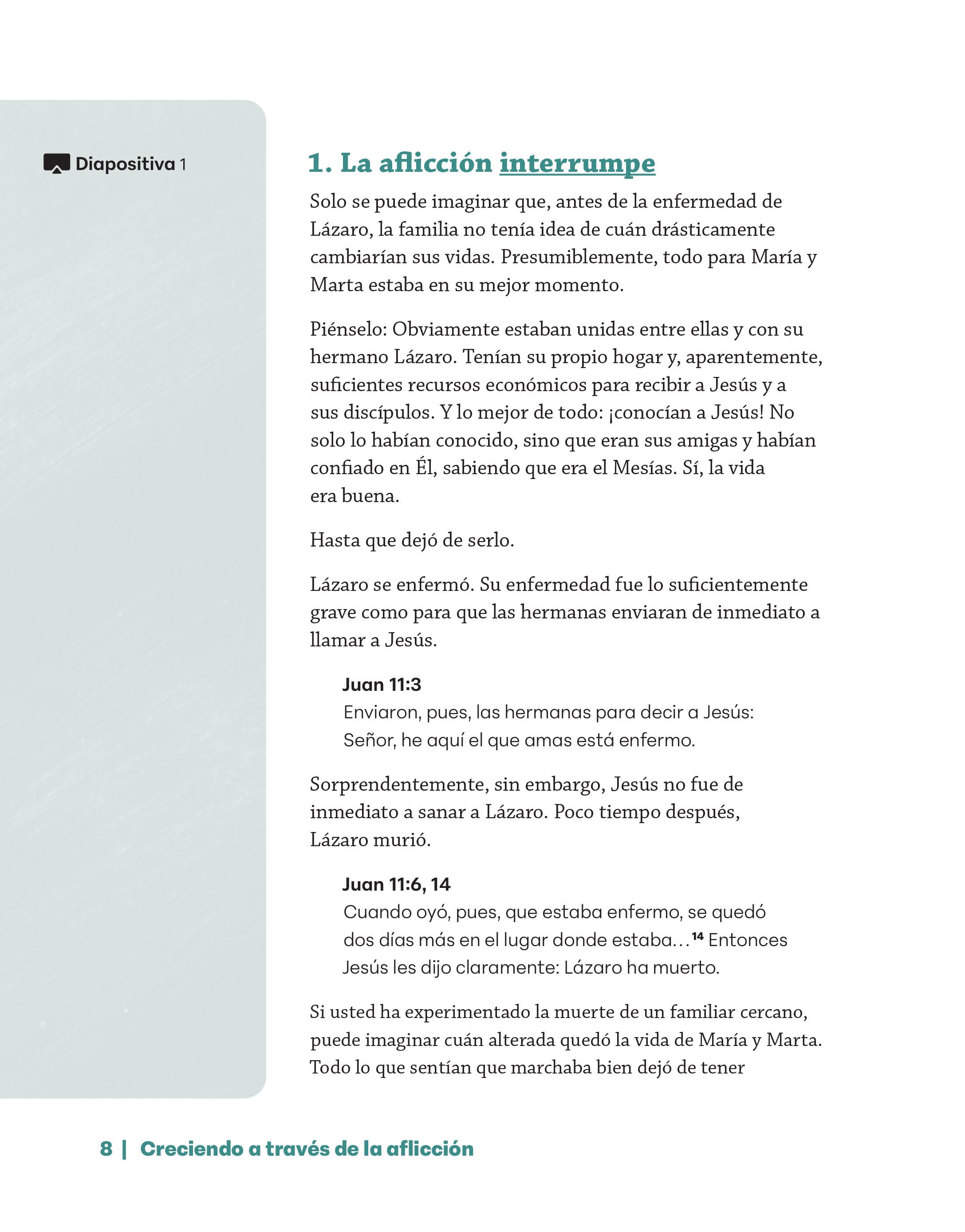 Creciendo a través de la aflicción: Cómo continuar en Cristo - guía del líder (Growing Through Grief LG - Spanish)