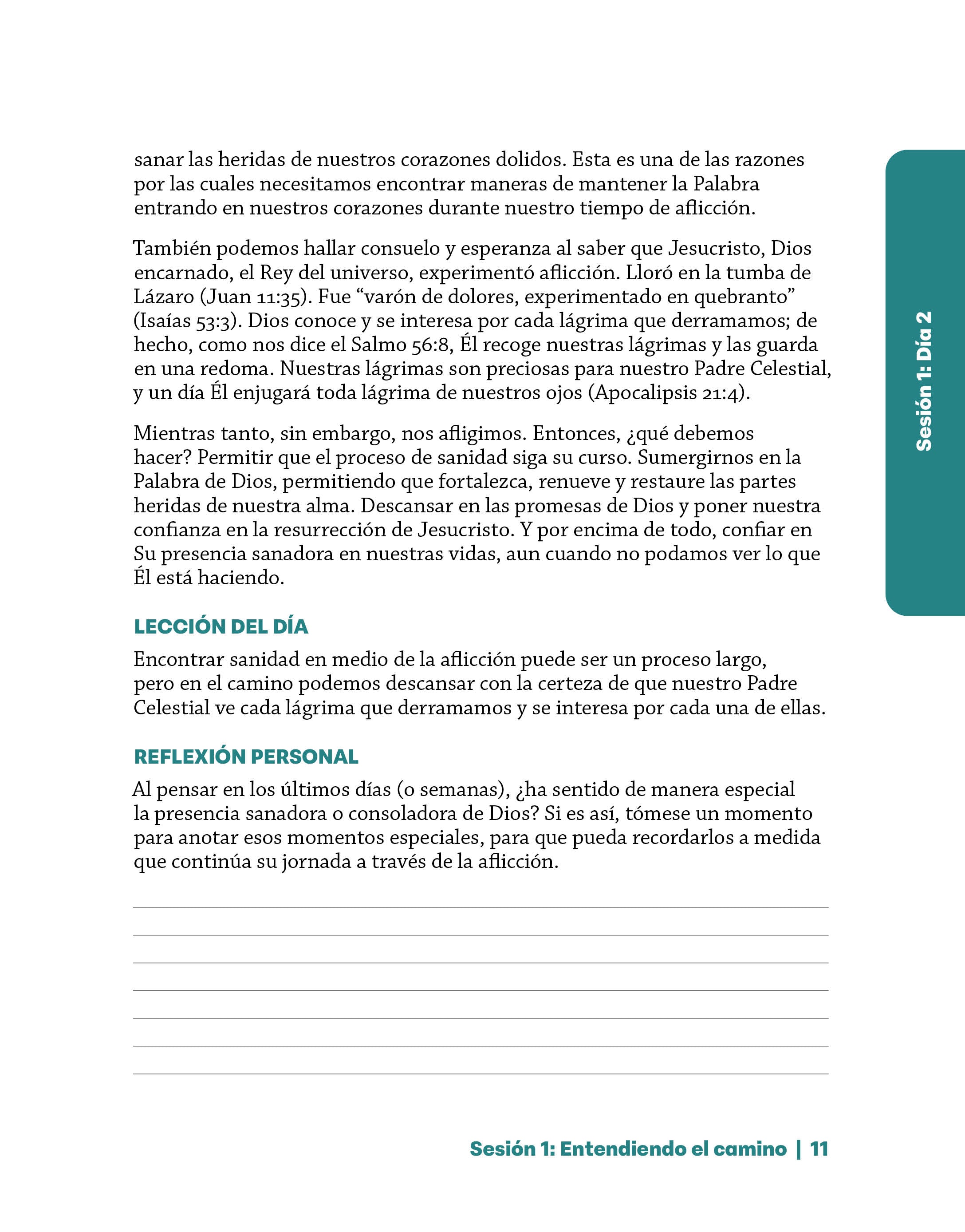 Creciendo a través de la aflicción: Cómo continuar en Cristo - cuaderno de trabajo (Growing Through Grief Workbook - Spanish)