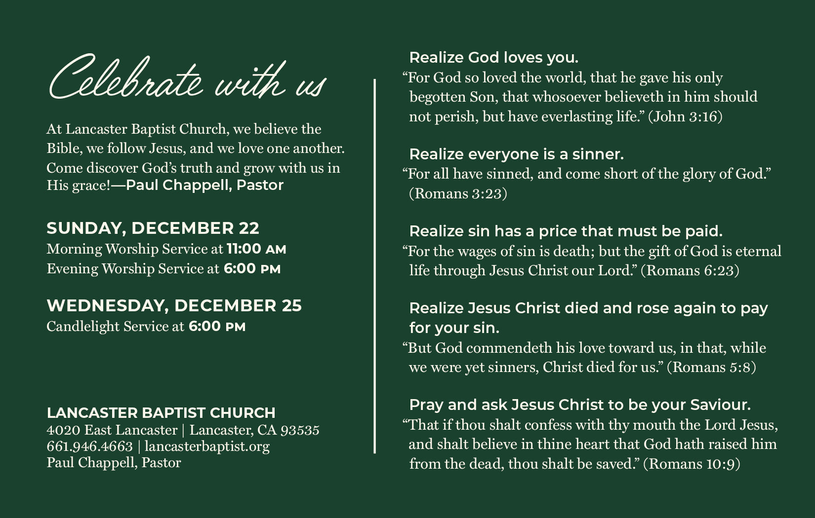 God's Gift to You—Outreach Card