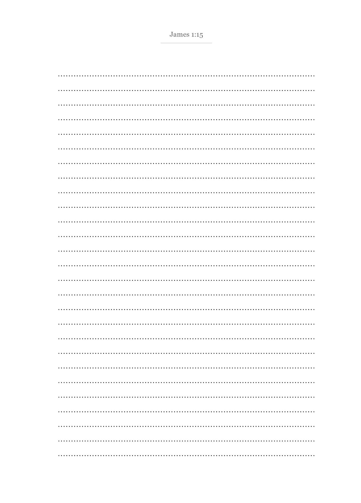James - New Testament Bible Journal