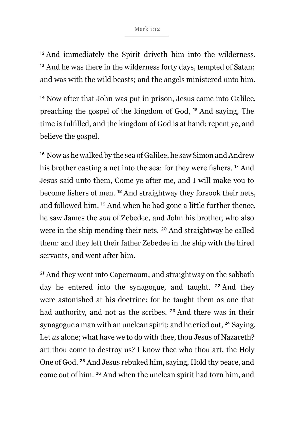The Gospel of Mark - New Testament Bible Journal