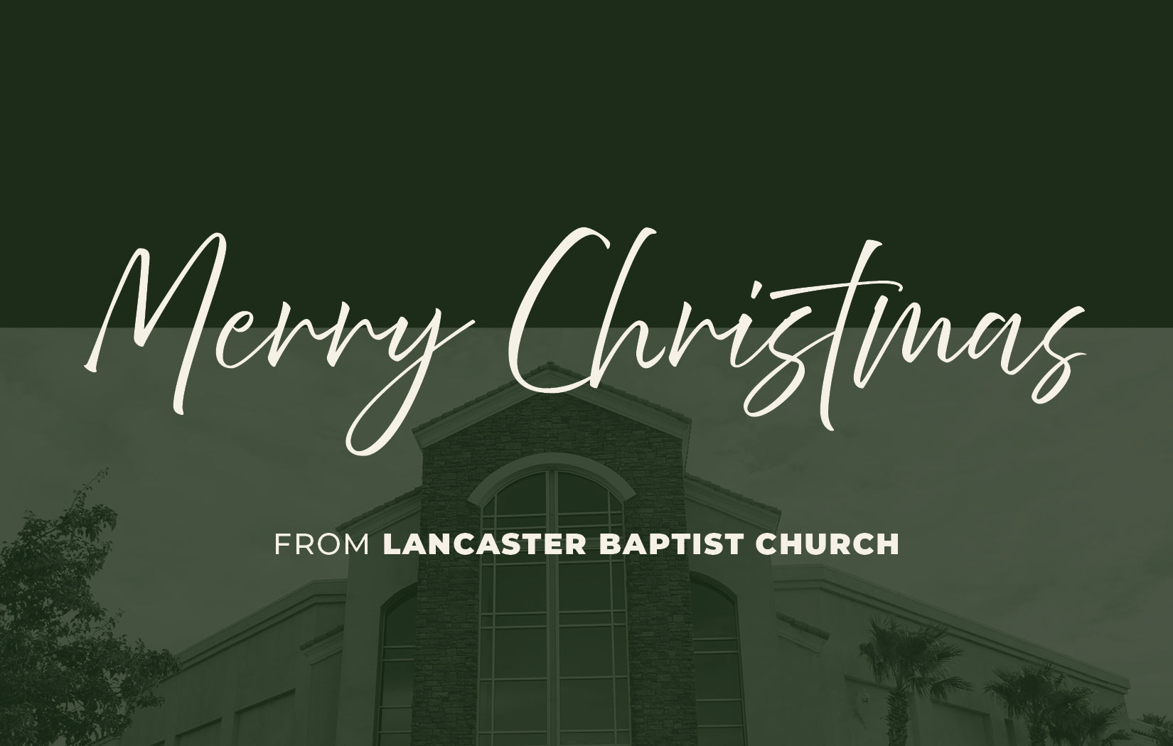 Merry Christmas with Church Photo—Outreach Card