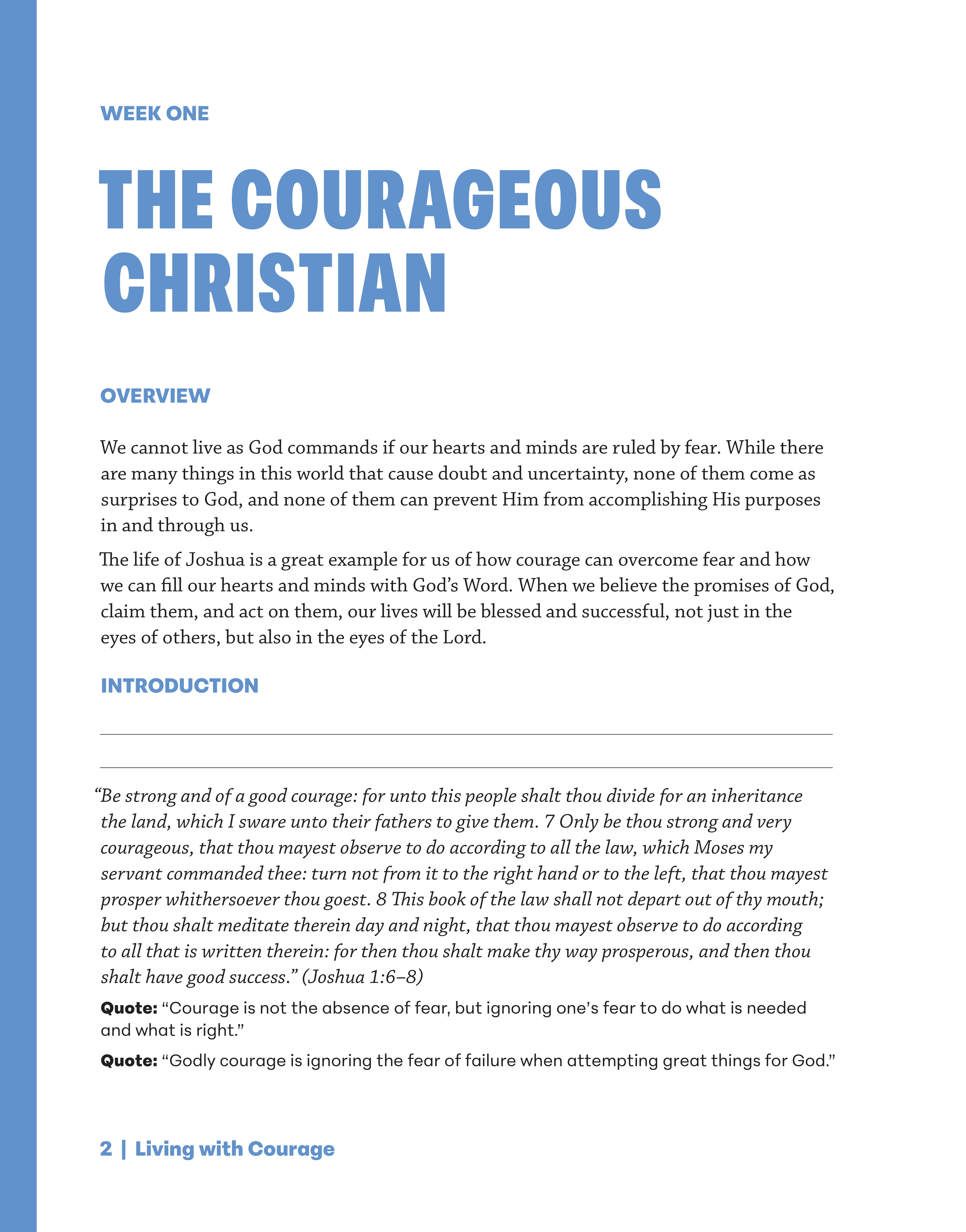 Living with Courage Study Guide