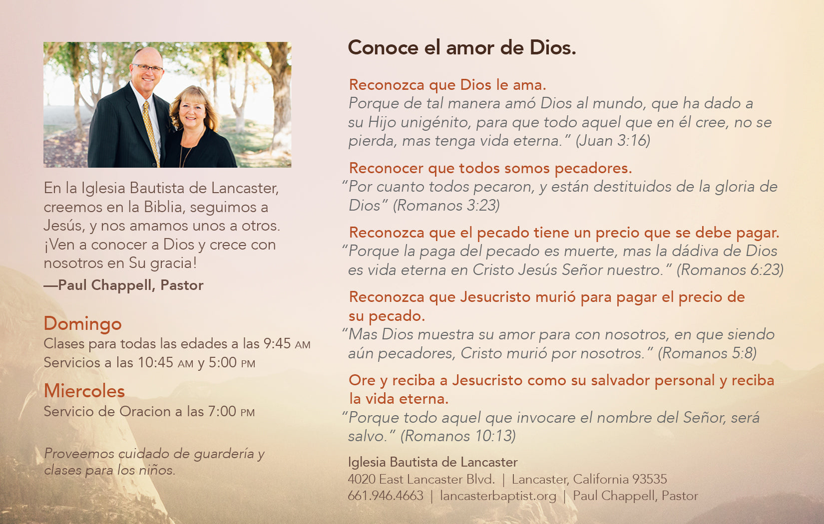 El Amor de Dios—Outreach Card