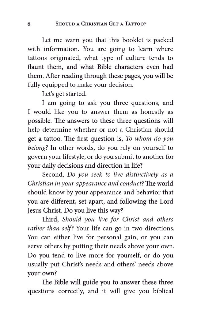 Should a Christian Get a Tattoo?