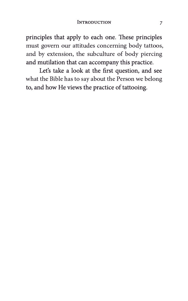 Should a Christian Get a Tattoo?