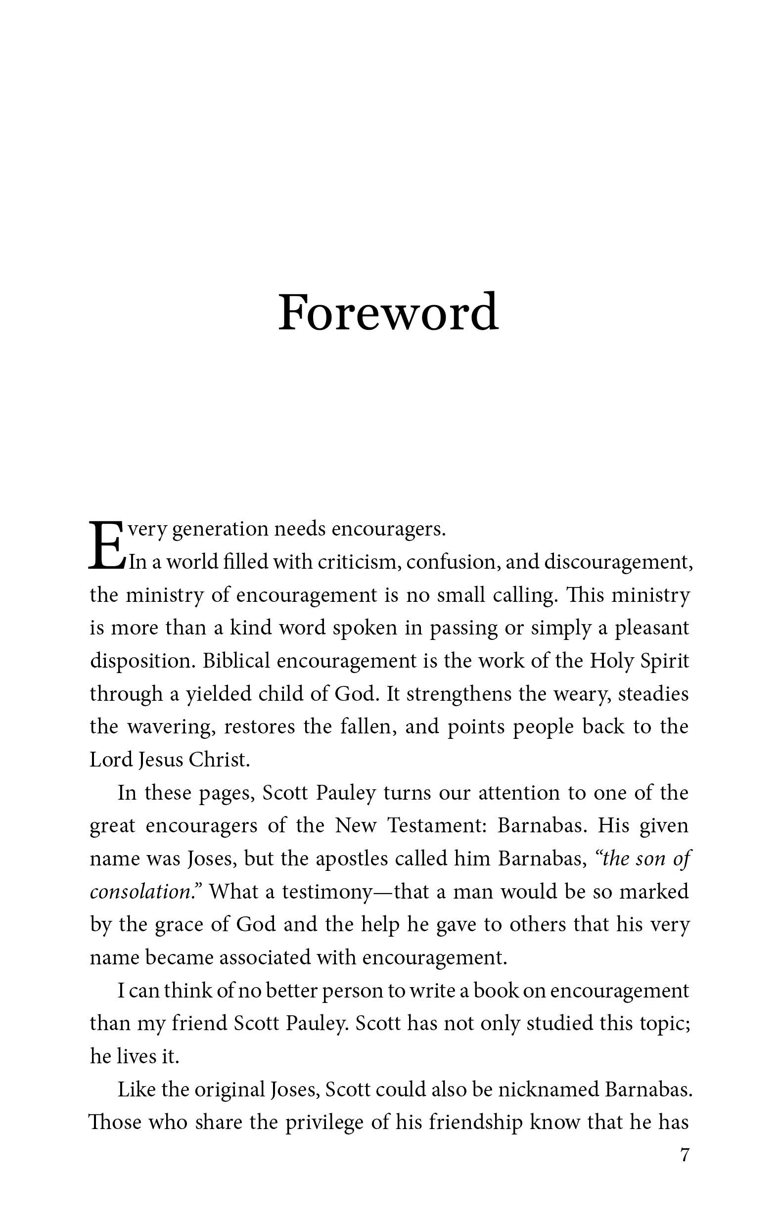 The Ministry of Encouragement