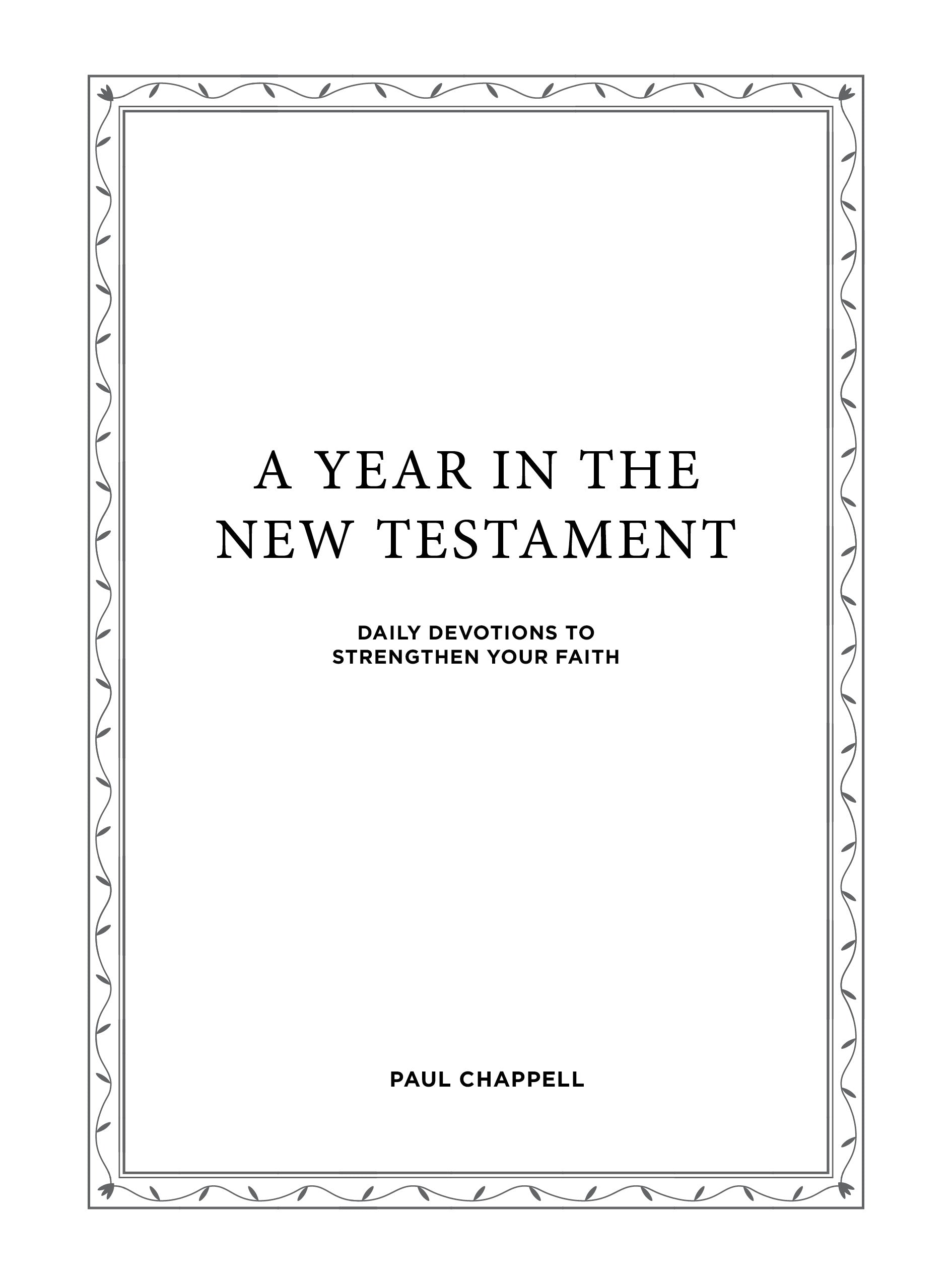A Year in the New Testament