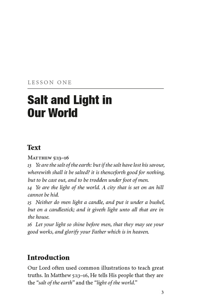 Salt and Light Teacher Edition