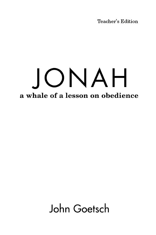 Jonah Teacher Edition