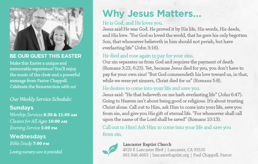 Colorful Easter—Outreach Card