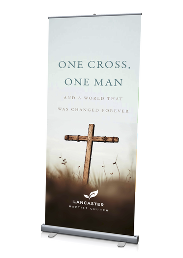 One Cross, One Man Banner