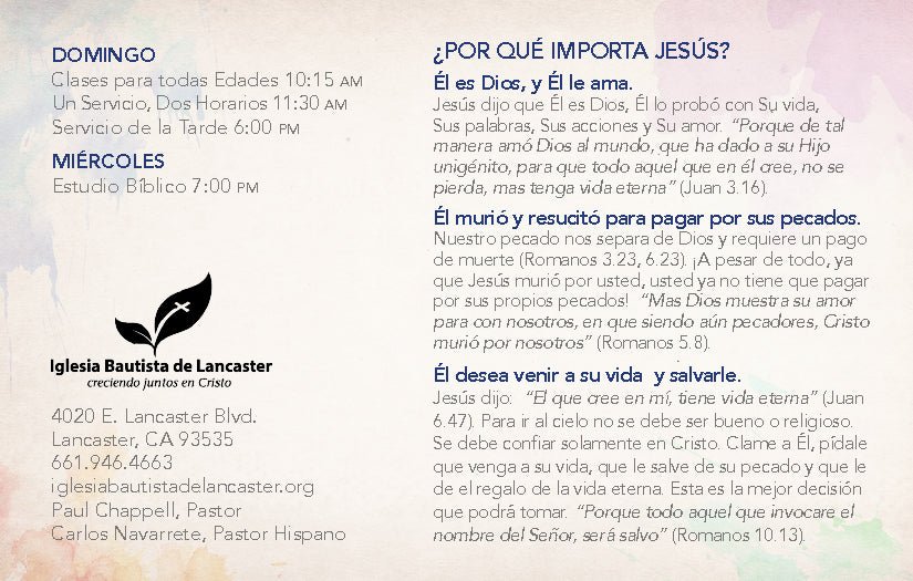 El ya Vencio—Outreach Card