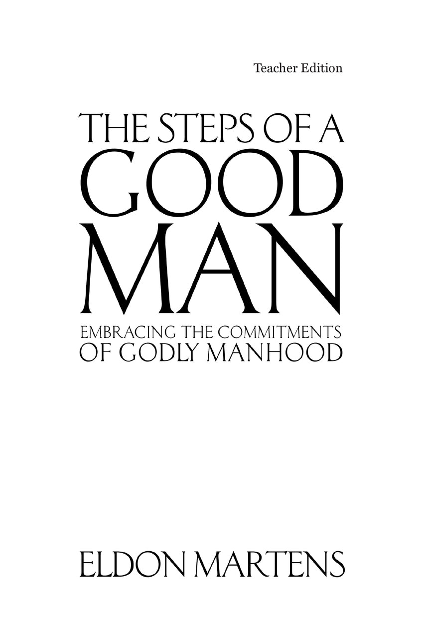 The Steps of a Good Man Teacher Edition Download