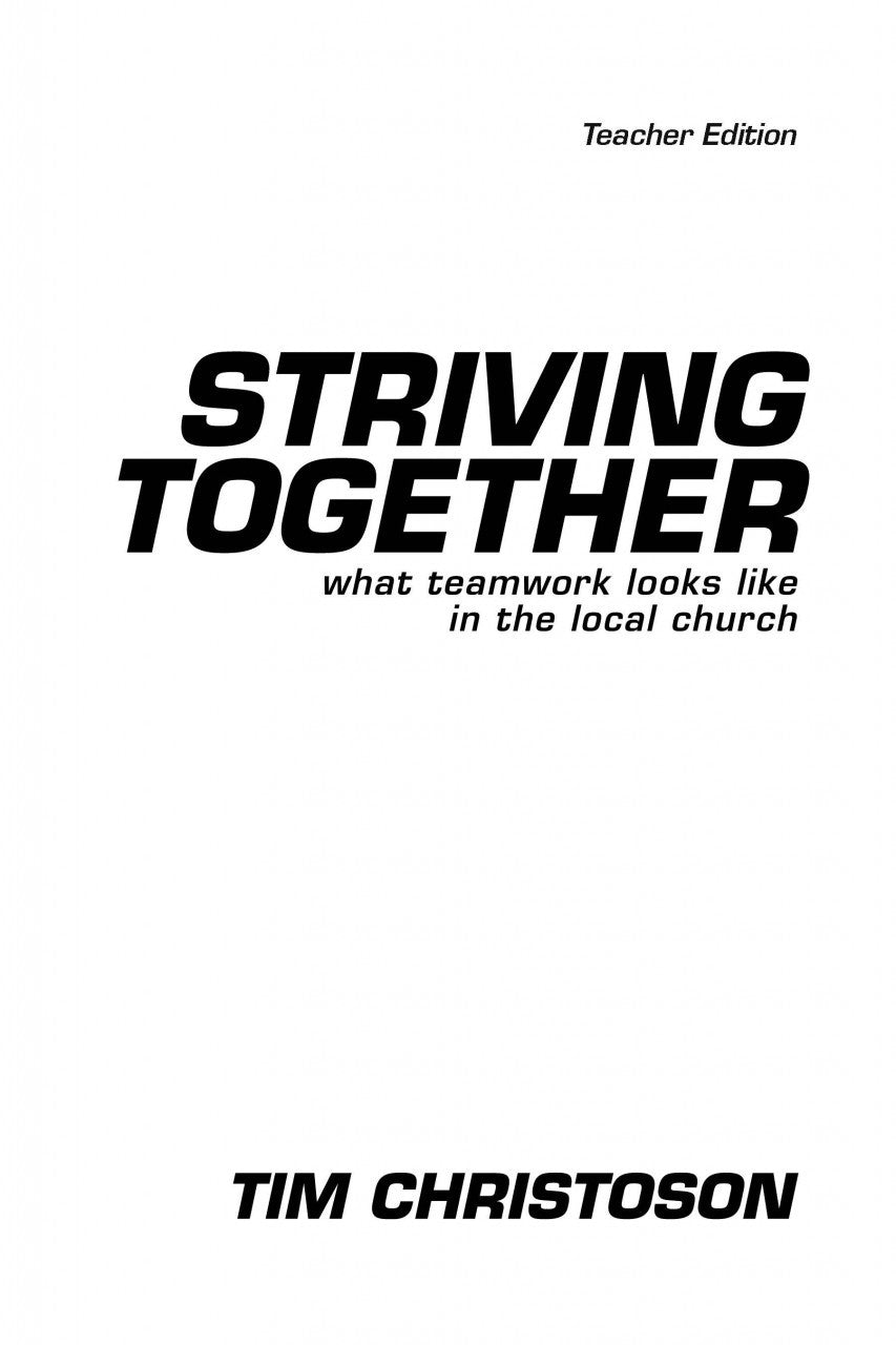 Striving Together Teacher Edition Download