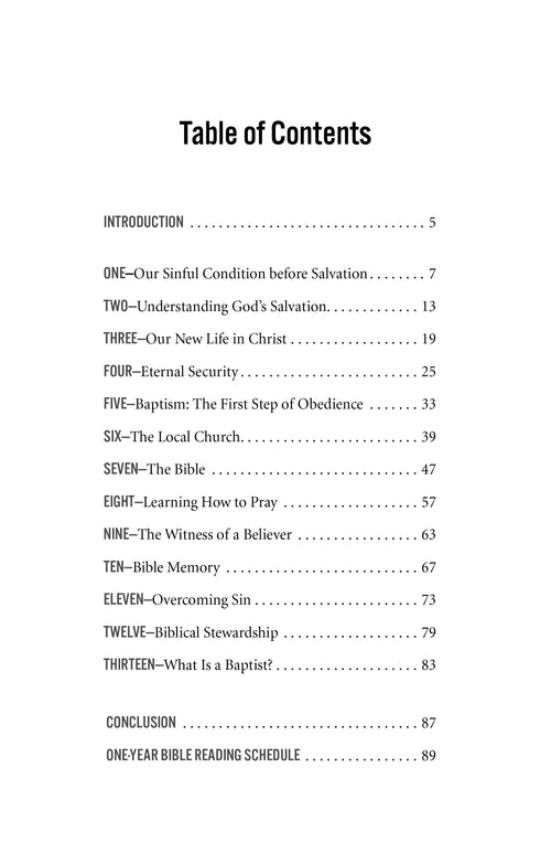 First Steps for New Christians