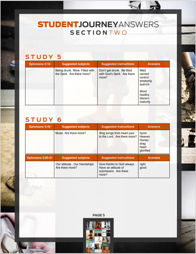 Student Journey Becoming A Student Disciple - Answer Key